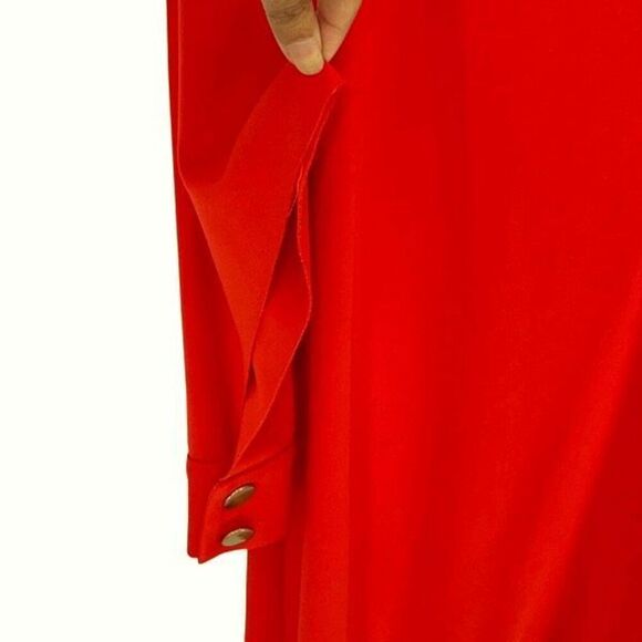 Scapa Lauren Perre Womens Long Flared‎ Sleeve Tunic Shift Dress Tomato Small - Picture 4 of 10